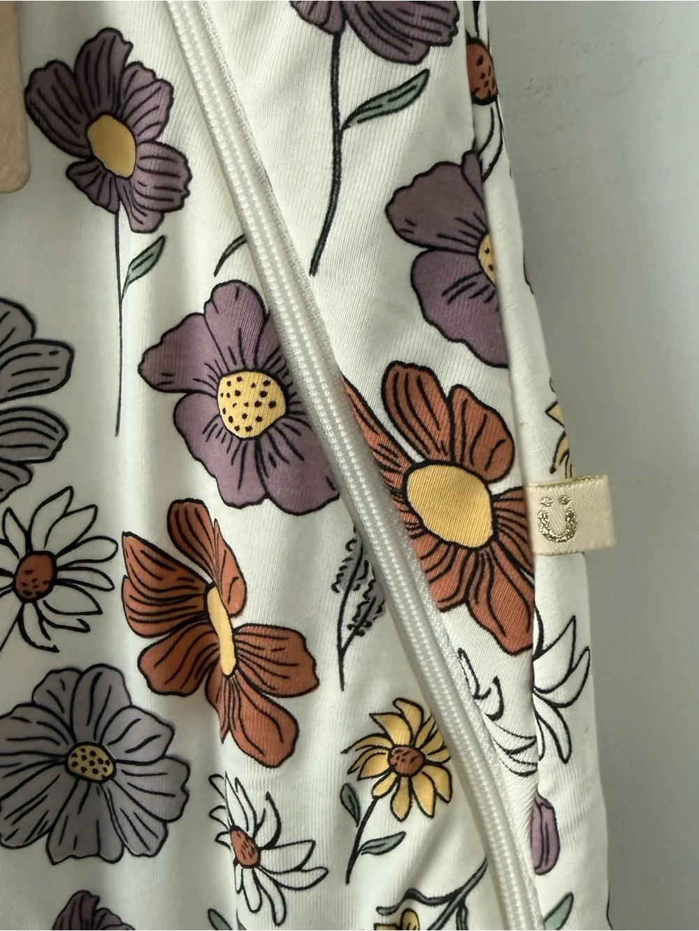 NWT günamüna Mauve white Floral Sleep‎ Bag sleep sack for Babies